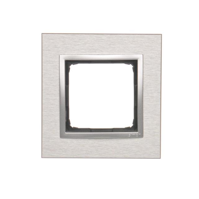 Simon 54 Nature Ramka 1-krotna Nature-Metal INOX KLASYCZNY IP20/IP44* (*IP44-należy zastosować uszczelkę ramki DUN1) DRN1/77 KONTAKT
