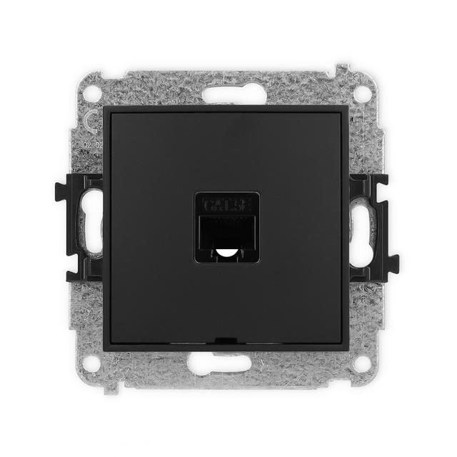 MINI Mechanizm gniazda komputerowego pojedynczego 1xRJ45, kat. 5e, 8-stykowy, bez pola opisowego cza