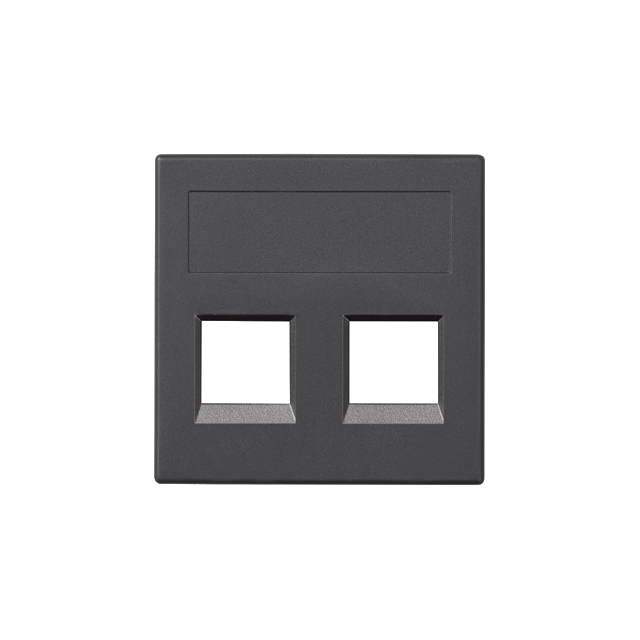 Simon Connect Płytka S500 2x RJ bez osłon PANDUIT szary grafit