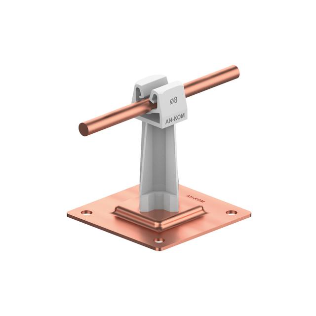 AN-11P/CU/S-N Uchwyt na płytce stal.H=7cm Z-zatrz. /CU/ szary