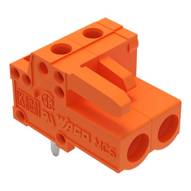 MCS-MIDI Classic gniazdo kątowe 2-bieg. pomarańczowe raster 5,08 mm /100szt./ WAGO
