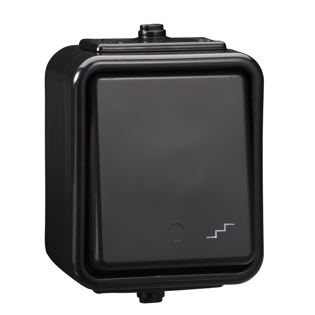 Cedar, łącznik schodowy, IP44, czarny