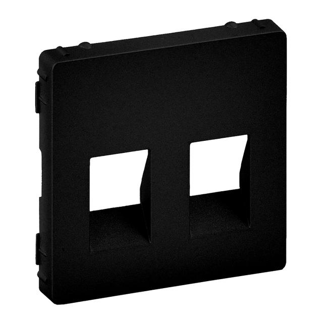 VALENA LIFE - PLAKIETKA GNIAZDA GŁOŚNIKOWEGO PODWÓJNEGO CZARNA