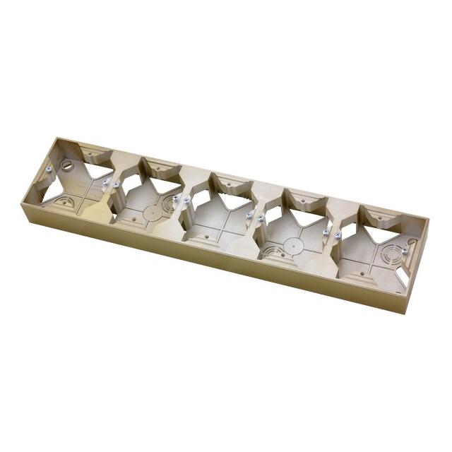 IMPRESJA Puszka instalacyjna pięciokrotna - kolor złoty metalik