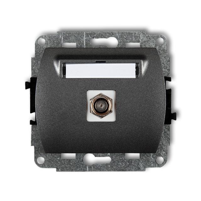 TREND Mechanizm gniazda antenowego pojedynczego typu F (SAT) pozłacany grafitowy