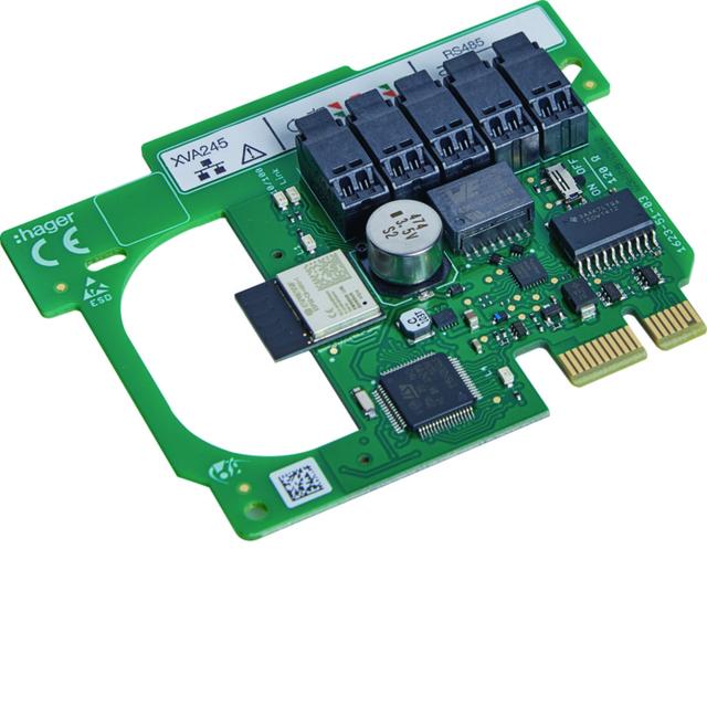 EVCS Karta komunikacyjna Ethernet TCP/IP WiFi Modbus RS485 dla miernika XVA6x0 XVA245 HAGER