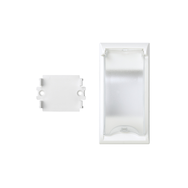 Simon Connect Płytka S500 z pokrywą do aparatury modułowej 2-pol. do puszek podłogowych czysta biel
