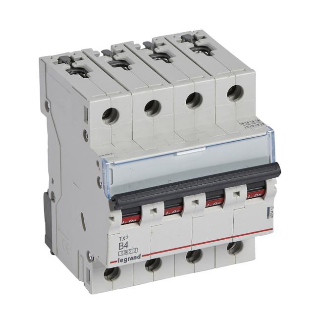 Wyłącznik Nadprądowy S 304 4P B4A 6kA TX3 403412 LEGRAND