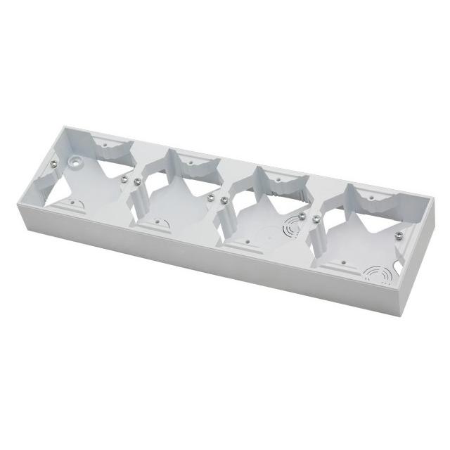 AS Puszka instalacyjna poczwórna - kolor biały