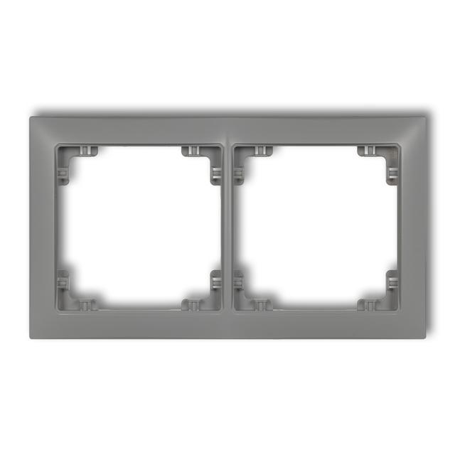 DECO Ramka podwójna z tworzywa DECO Soft szary mat 27DRSO-2 KARLIK