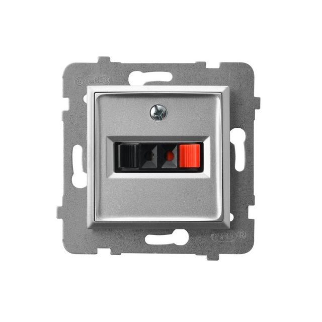 ARIA Gniazdo głośnikowe pojedyncze - kolor srebro GG-1U/m/18