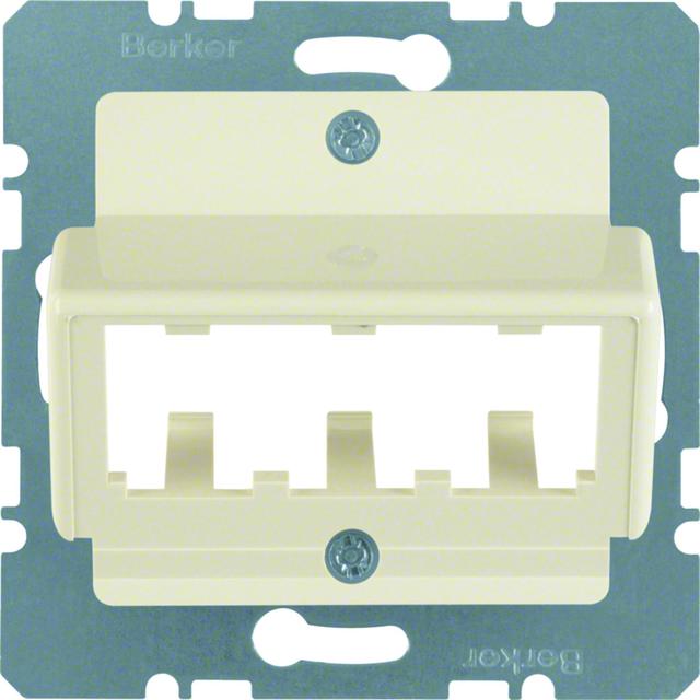 BERKER Płytka czołowa do 3 MINI-COM Module kremowy 142702 HAGER