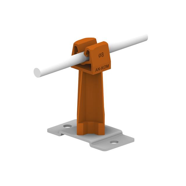 Uchwyt na płytce stalowej Z-zatrzask  H=7cm/OG/