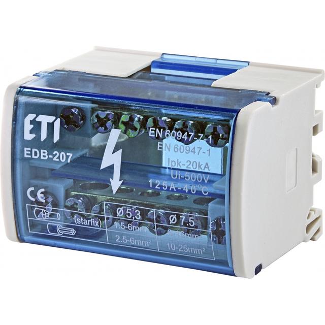 Blok rozdzielczy 125A (2x7 zacisków) EDB-207 001102300 ETI