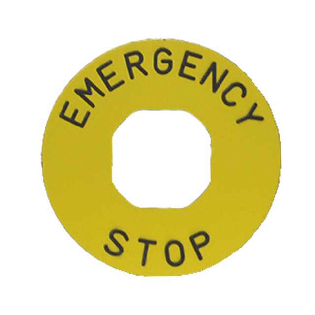 Tabliczka informacyjna - Emergency stop 60  mm