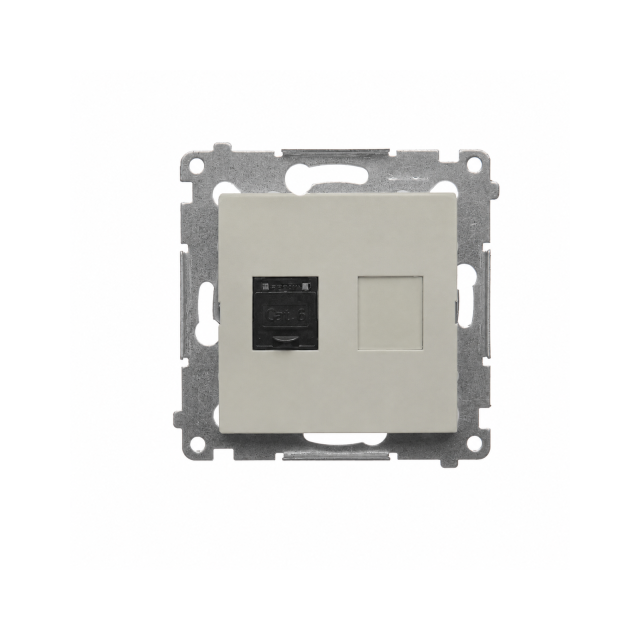 Simon 54 Gniazdo komputerowe RJ45 kat.6 pojedyncze kaszmir mat D61.01/42