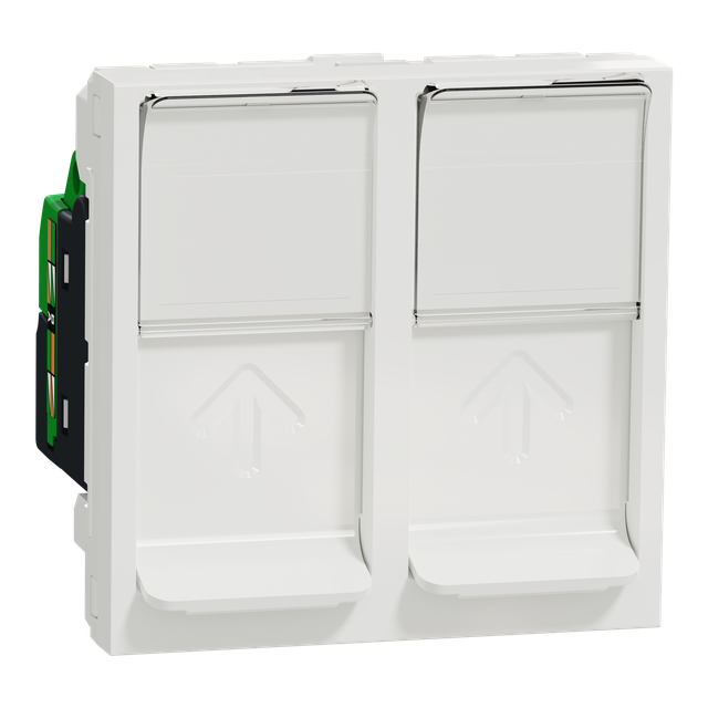 Nowa Unica, Gniazdo 2xRJ45 kat.6 STP, białe