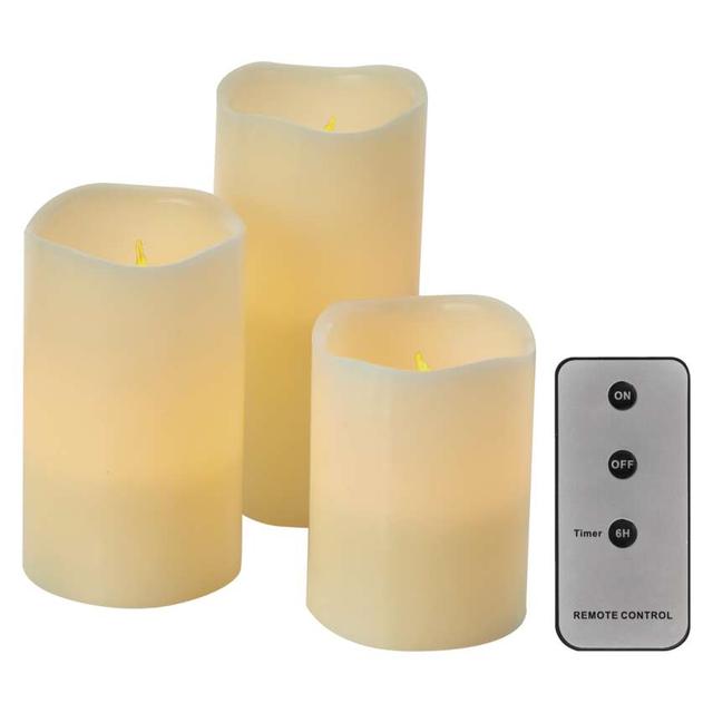 Świece woskowe LED okrągłe 9xAAA vintage timer 3szt IP20 pilot DCCV07 EMOS