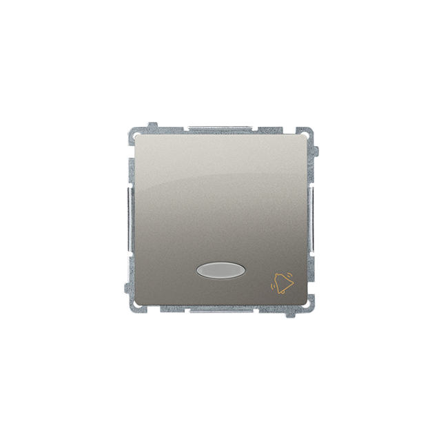 Simon Basic Przycisk dzwonek z podświetleniem LED 10A 250V szybkozłączka satynowy BMD1L.01/29 KONTAKT