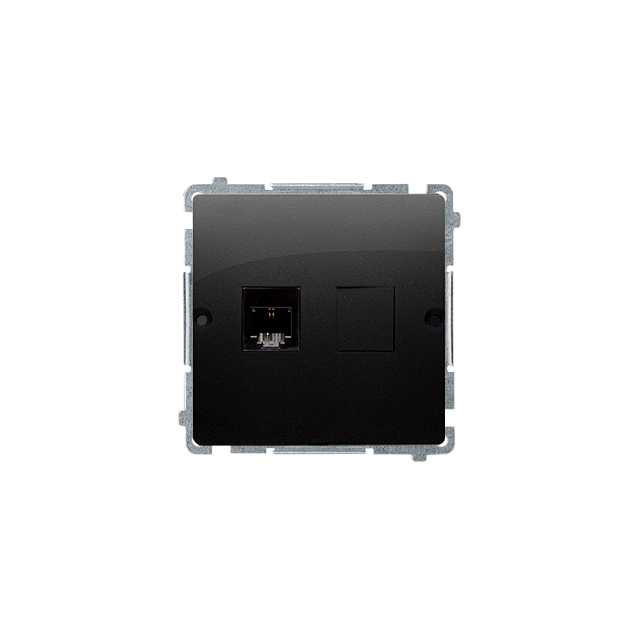 Simon BASIC WMUT-0310x2-Y011 Gniazdo telefoniczne RJ11 (moduł). Montaż gniazda na wkręty