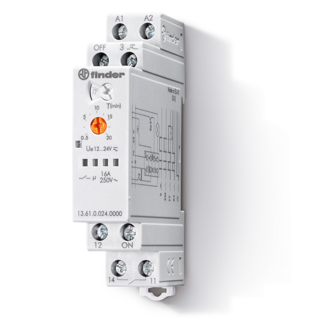 Elektroniczny przekaźnik bistabilny serii 13: 1P 16A 12…24V AC/DC 13.61.0.024.0000 /5szt./ FINDER