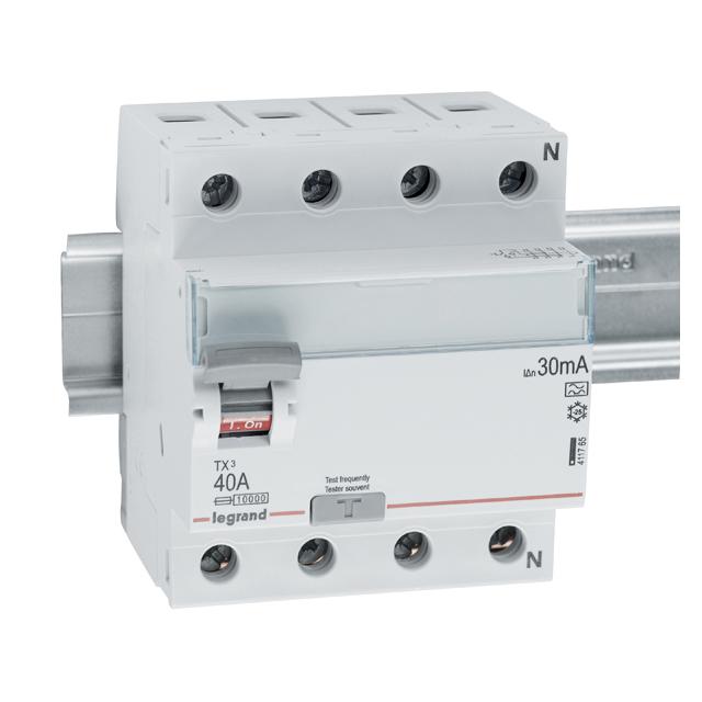 WYŁĄCZNIK RÓŻNICOWOPRĄDOWY P 304 4P 40A 30MA TYP A SERII TX3, Legrand