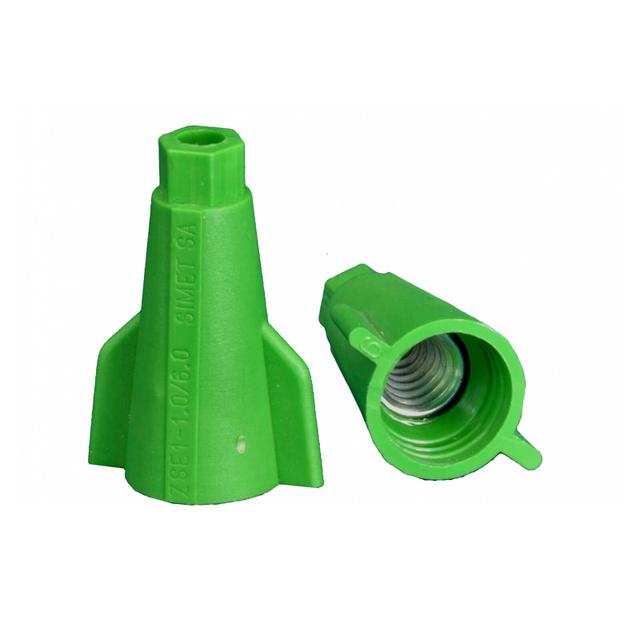 Złączka skrętna uniwersalna 1x 1‑6mm2 ZSE1‑1.0/6.0 zielona 43814205 /100szt./ SIMET