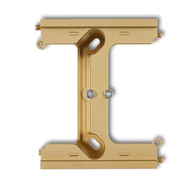 DECO / MINI Moduł rozszerzający puszkę natynkową pojedynczą, składaną do ramek wielokrotnych DECO, MINI złoty 29DPU-2 KARLIK