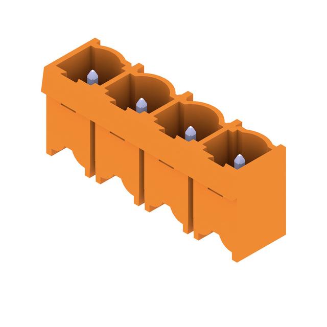 SL 7.62HP/04/180G 3.2SN OR BX Wtyki PCB (złącza płyty), 7.62 mm, Liczba biegunów: 4, kąt odejścia: 180° /100szt./ 1048890000 WEIDMÜLLER