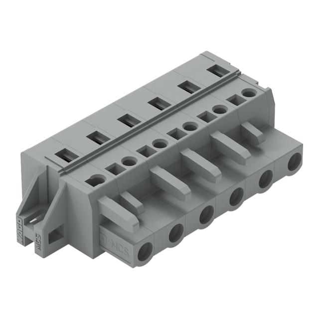 MCS-MIDI Classic gniazdo 6-bieg. szare raster 7,5 mm /25szt./ WAGO
