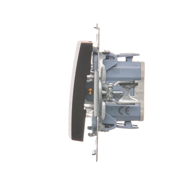 Simon 54 Łącznik schodowy bez piktogramu 10A 250V szybkozłączka brąz mat DW6.01/X/46 KONTAKT