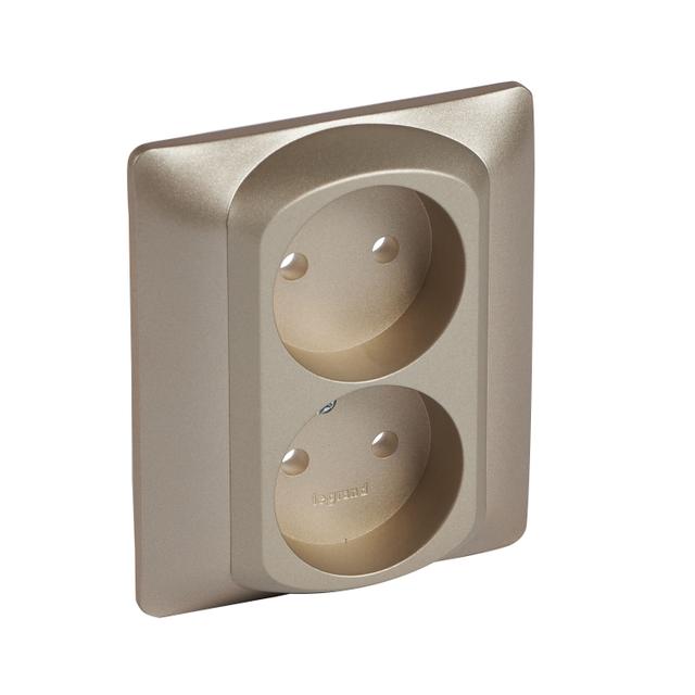 SISTENA LIFE PLAKIETKA TITAN DO GNIAZDA PODWÓJNEGO 2X2P, Legrand