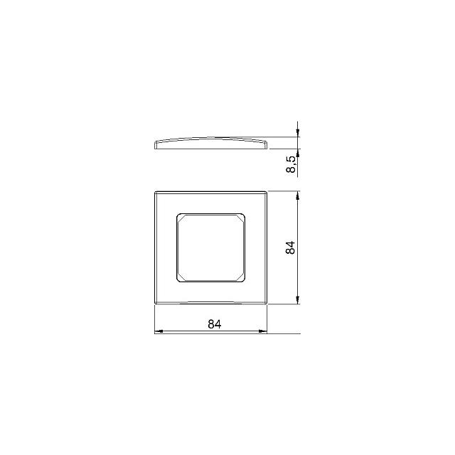 AR50-F1 SWGR, Ramka 50 mm, pojedyncza