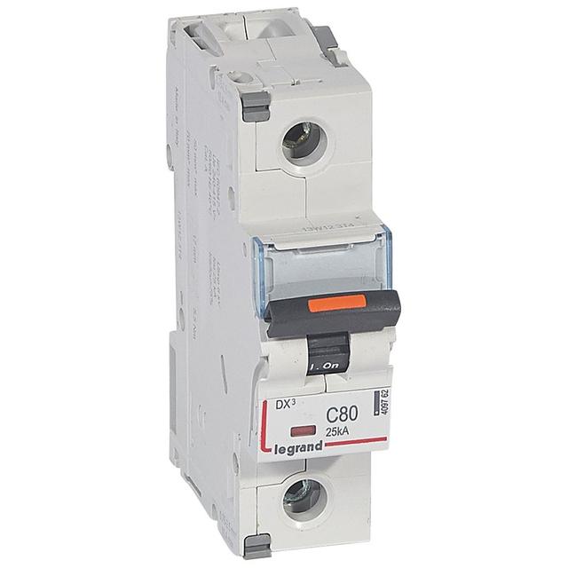 Wyłącznik Nadprądowy S321 C80 1P 80A 25Ka DX3 409762 LEGRAND