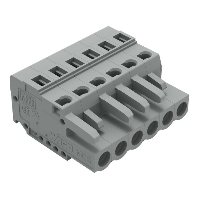 Gniazdo MCS‑MIDI Classic 6‑biegunowe szare raster 5mm 231‑106/102‑000 /50szt./ WAGO
