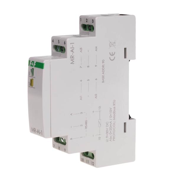 Moduł rozszerzeń WEJŚĆ analogowych z wyjściem MODBUS RTU 1 moduł MAX-MR-AI-1 F&F