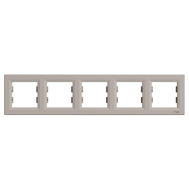 Asfora, ramka 5-krotna, pozioma, brąz