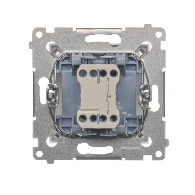 Simon 54 Przycisk pojedynczy rozwierny bez piktogramu 10A szybkozłączka biały