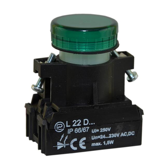 Lampka L22/12V zielona