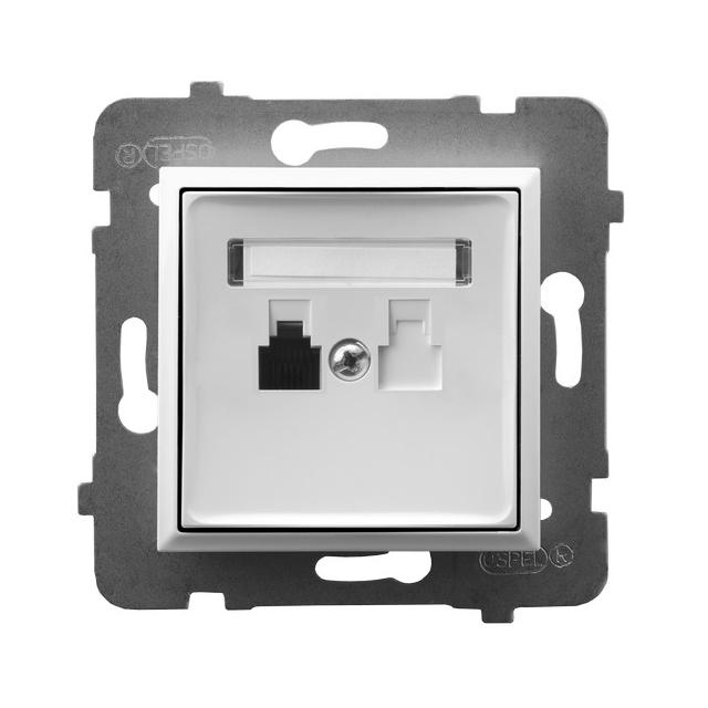 ARIA Gniazdo telefoniczne pojedyncze - kolor biały