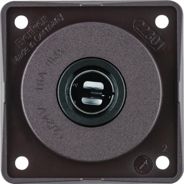 Integro Flow Gniazdo zasilające 12 V, samochodowe, brąz 945172501 HAGER