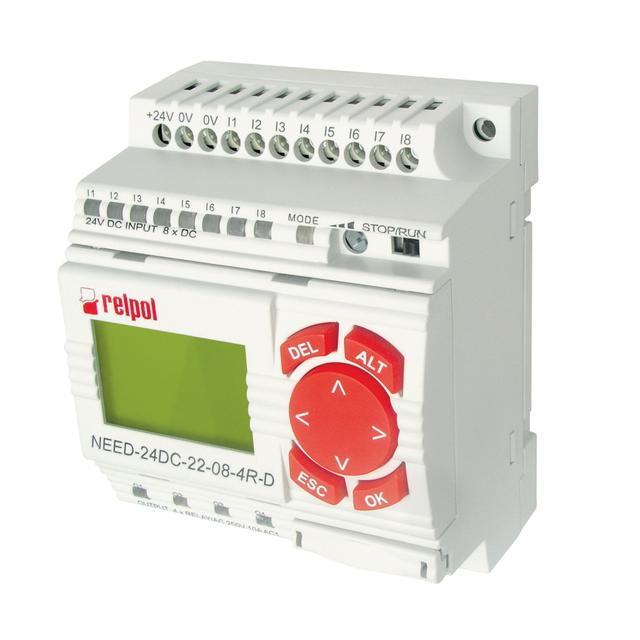 Przekaźnik programowalny NEED-24DC-22-08-4R-D 4x1Z 24V DC 10A / 250V AC RELPOL
