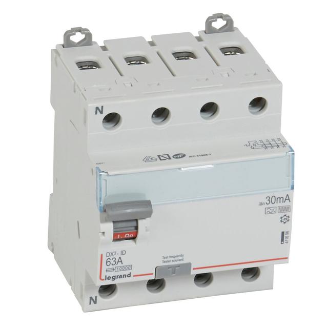 Wyłącznik Różnicowoprądowy P 304 4P 63A 30Ma Typ F (Hpi) DX3 411696 LEGRAND
