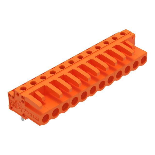 MCS-MIDI Classic gniazdo kątowe 12-bieg. pomarańczowe raster 5,08 mm /25szt./ WAGO
