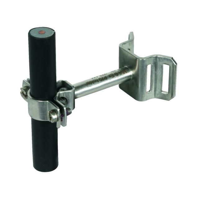 Wspornik HVI-Ex P70 ze stali nierdzewnej NIRO, fi 20 mm, AS 70 mm, z obejmą taśmową do rur 50-300 mm