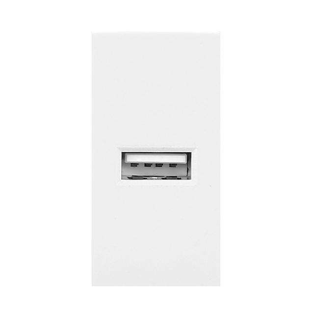 NOEN USB, port modułowy 22,5x45mm z ładowarką USB, 2,1A 5V DC, biały OR-GM-9010/W/USB ORNO