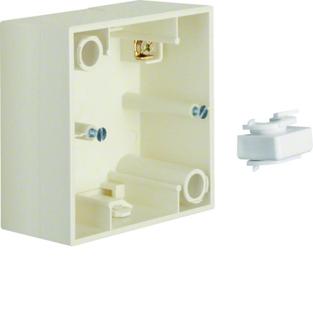 BERKER B.Kwadrat Puszka natynkowa pojedyncza krem 5310419902 HAGER