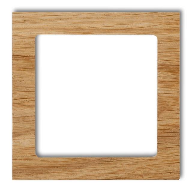 DECO Ramka uniwersalna pojedyncza - drewno (dąb)