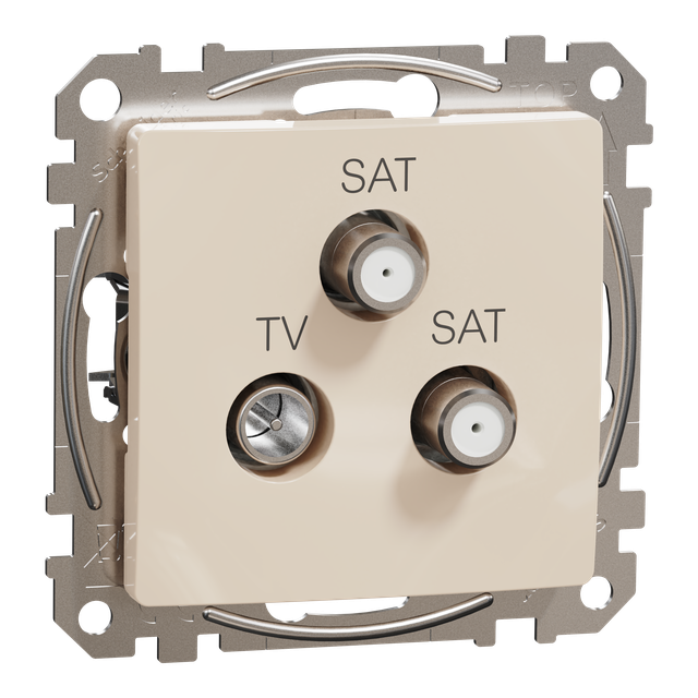 Sedna Design & Elements Gniazdo antenowe TV-SAT-SAT końcowe 4dB beżowy SDD112481S Schneider
