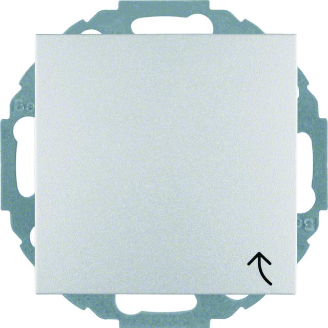BERKER B.Kwadrat/B.7 Gniazdo SCHUKO z uziemieniem z pokrywą z przesłoną styków aluminium 47441404 HA